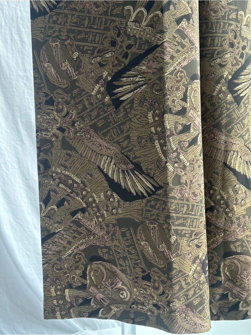 SOLD Vintage Abstract Print Cropped Wide Leg Culotte Pants High Waist | Size M - Picture 6 of 9